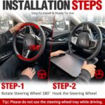 Picture of 2-in-1 Car Steering Wheel Tray & Seat Gap Organizer – Car Laptop Desk & Food Tray Table 
