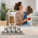 Picture of  Rustic Tealight Holders for Home Decor, Table Centerpiece, Living Room, Bedroom, Wedding, Christmas Gift