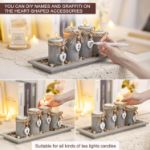 Picture of  Rustic Tealight Holders for Home Decor, Table Centerpiece, Living Room, Bedroom, Wedding, Christmas Gift