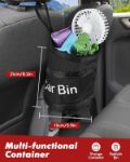 Picture of Car Bin with 5 Garbage Bags – Foldable, Water-Resistant Auto Trash Bag for Car, SUV, Truck, and RV – Car Trash Can for Litter Storage and Collection