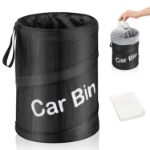 Picture of Car Bin with 5 Garbage Bags – Foldable, Water-Resistant Auto Trash Bag for Car, SUV, Truck, and RV – Car Trash Can for Litter Storage and Collection