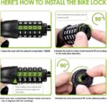 Picture of Heavy Duty Bike Lock Chain, 5-Digit Resettable Code, 830mm Anti-Theft Security Lock – Purple