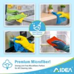Picture of Microfibre Cleaning Cloth Pack of 8 – Lint-Free, Streak-Free, Reusable Towels for Home, Kitchen, Car & Windows – 30x30 cm