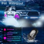 Picture of RGB LED Rock Lights Kit with Bluetooth App Control – Underglow Car Lights for Truck, ATV, SUV | Music & Timing Modes – Car Accessories Gift for Men & Women