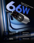 Picture of 4-in-1 Retractable Car Phone Charger | Fast Charging Adapter with Dual USB Ports & Cables | Compatible with iPhone 16/15/14, Galaxy S25/S24, Pixel, iPad