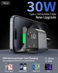 Picture of 4-in-1 Retractable Car Phone Charger | Fast Charging Adapter with Dual USB Ports & Cables | Compatible with iPhone 16/15/14, Galaxy S25/S24, Pixel, iPad
