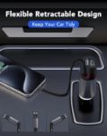 Picture of 4-in-1 Retractable Car Phone Charger | Fast Charging Adapter with Dual USB Ports & Cables | Compatible with iPhone 16/15/14, Galaxy S25/S24, Pixel, iPad