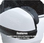 Picture of Car Side Mirror Rain Guard Eyebrow – 1 Pair Carbon Fiber Look for SUV & Truck