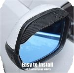 Picture of Car Side Mirror Rain Guard Eyebrow – 1 Pair Carbon Fiber Look for SUV & Truck