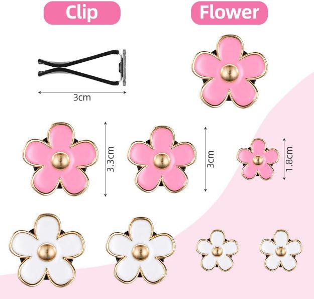 Picture of Daisy Flower Car Air Vent Clip – 8 PCS Pink Air Fresheners for Car Interior, Cute Flower Scented Clips for Girls & Women