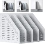 Picture of Deli A4 File Holder Folding Bookshelf | Desk Organizer with 4 Compartments | Magazine File Holder for Office Organization | 1 Year Warranty