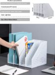 Picture of Deli A4 File Holder Folding Bookshelf | Desk Organizer with 4 Compartments | Magazine File Holder for Office Organization | 1 Year Warranty