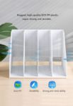 Picture of Deli A4 File Holder Folding Bookshelf | Desk Organizer with 4 Compartments | Magazine File Holder for Office Organization | 1 Year Warranty