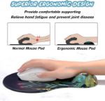 Picture of Ergonomic Gel Mouse Pad with Wrist Rest – Memory Foam Non-Slip Base, Black Flower Design