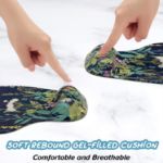 Picture of Ergonomic Gel Mouse Pad with Wrist Rest – Memory Foam Non-Slip Base, Black Flower Design