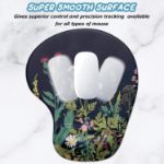 Picture of Ergonomic Gel Mouse Pad with Wrist Rest – Memory Foam Non-Slip Base, Black Flower Design
