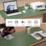 Picture of Leather Desk Mat – Non-Slip Laptop Writing Pad for Office & Home, Olive Green (80cm x 40cm)