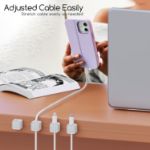 Picture of Magnetic Cord Organizer Holder – 8 Pack Cable Clips with Adhesive for Desk, Nightstand, Office & Kitchen