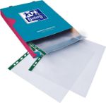 Picture of Heavy Duty A4 Punched Poly Pockets – Box of 100 Clear Plastic Wallets, Extra Strong