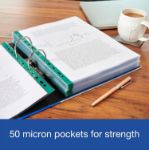 Picture of Heavy Duty A4 Punched Poly Pockets – Box of 100 Clear Plastic Wallets, Extra Strong