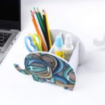 Picture of Elephant Desk Supplies Organizer – Cute Pencil Holder & Phone Stand for Kids, Girls, Boys, and Women – Multifunctional Office Desk Decoration & Gift