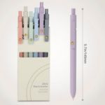 Picture of FIOVER Gel Pens – 6pcs 0.7mm Fine Point Black Ink for Journaling, Office & School Supplies (Morandi-Black)