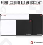 Picture of Writable Desk Pad Mat 90x40cm – Black | Premium Neoprene Office Writing Pad & Desk Protector with Whiteboard Surface, 3 Dry Erase Pens & Eraser