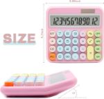 Picture of Standard Pink Calculator – 12 Digit Large Display, Big Buttons, Dual Power – Cute Office Accessory for Women, School, Home & Business
