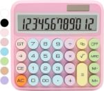 Picture of Standard Pink Calculator – 12 Digit Large Display, Big Buttons, Dual Power – Cute Office Accessory for Women, School, Home & Business