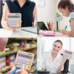 Picture of Standard Pink Calculator – 12 Digit Large Display, Big Buttons, Dual Power – Cute Office Accessory for Women, School, Home & Business
