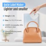 Picture of Portable Bluetooth Label Maker Machine with Tape & Built-in Cutter | Mini Inkless Sticker Printer for iOS & Android – USB Rechargeable, Handheld, White
