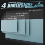 Picture of Large Leather Desk Mat (80x40cm) – Light Blue | Office Desk Protector, Writing Pad, Mouse & Keyboard Mat for Computer & Laptop
