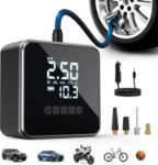 Picture of Cordless Tyre Inflator Air Compressor – 150PSI Electric Car & Bike Pump with 6000mAh Battery, LED Display, Power Bank & Auto Shut-Off