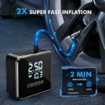 Picture of Cordless Tyre Inflator Air Compressor – 150PSI Electric Car & Bike Pump with 6000mAh Battery, LED Display, Power Bank & Auto Shut-Off