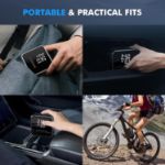Picture of Cordless Tyre Inflator Air Compressor – 150PSI Electric Car & Bike Pump with 6000mAh Battery, LED Display, Power Bank & Auto Shut-Off