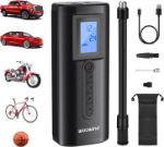 Picture of AP2-P Cordless Tyre Inflator Electric Air Pump | Digital Pressure Gauge, Rechargeable Portable Compressor for Car, Bike, Motorcycle, Scooter & Balls