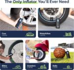 Picture of AP2-P Cordless Tyre Inflator Electric Air Pump | Digital Pressure Gauge, Rechargeable Portable Compressor for Car, Bike, Motorcycle, Scooter & Balls