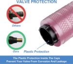 Picture of CKAuto Pink Tire Valve Stem Caps, 4 pcs Set – Anodized Aluminum, Corrosion Resistant, Universal Fit for Cars, Trucks, Motorcycles, and Bikes