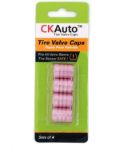 Picture of CKAuto Pink Tire Valve Stem Caps, 4 pcs Set – Anodized Aluminum, Corrosion Resistant, Universal Fit for Cars, Trucks, Motorcycles, and Bikes