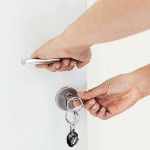 Picture of 2PCS 3D Motorcycle Helmet Keychain – Cool Metal Biker Key Ring for Car, Bike, Gifts – Black & Silver Zinc Alloy