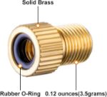 Picture of Presta to Schrader Valve Adapter – 2PCS Brass Bicycle Pump Converter with Tire Valve Caps