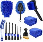 Picture of 13PCS Car Cleaning Kit – Complete Car Detailing Brush Set for Interior & Exterior | Wash Mitt, Wheel Brush, Vent & Dashboard Tools