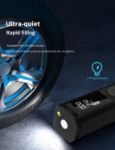 Picture of Electric Bike Pump & Car Tyre Inflator - Rechargeable Smart Air Compressor with LED, Pressure Gauge, & Valve Adaptors