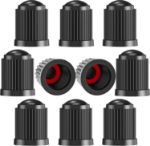 Picture of 10PCS Tyre Valve Caps with O Seal Ring for Cars, Bikes, and Motorcycles – Heavy Duty, Universal Fit, Airtight Seal, Black