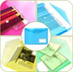 Picture of 30-Pack A4 Plastic Wallet Folders – Assorted Colors with Label Pocket & Snap Button for School, Office & Travel