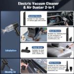 Picture of Cordless Mini Handheld Vacuum Cleaner – 2-in-1 Electric Air Duster & Vacuum for Car, Home & Office, Rechargeable, Portable