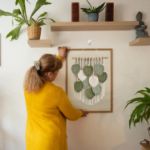 Picture of Macrame Wall Hanging – Handmade Green Leaf Tassel Boho Wall Art Tapestry for Bedroom, Living Room, Office & Apartment Decor