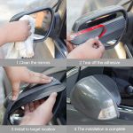 Picture of 2PCS Universal Rearview Mirror Rain Visor Guard – Carbon Fiber Waterproof Side Mirror Eyebrows for Cars, Trucks, SUVs
