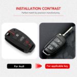 Picture of Audi TPU Key Fob Cover for A1 A3 S3 A4 S4 RS4 A6 S6 RS6 Q3 Q5 Q7 TT R8 Seat Exeo – 3 Button Protection Silicone (Black/Red)