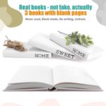 Picture of Decorative White Books – Farmhouse Stacked Books, Hardcover Home | Sweet | Home Set of 3 for Coffee Table & Shelf Decoration